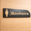 Ver imagem 4 de Placa Sinalização Banheiro Wc Mdf Masculino Feminino Parede - Feminino