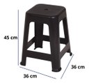 Ver imagem 3 de Banqueta Plástica Bela Vista Suporta até 120 Kg Mor 02 Und