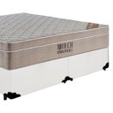 Ver imagem 6 de Cama Box Casal Bipartido Sintético + Colchão Ortobom Airtech Molas Ensacadas 65x138x188 Branco