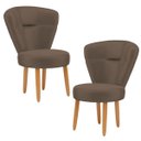 Ver imagem 1 de Kit 2 Cadeiras Decorativa para Penteadeira Maquiagem Sala de Jantar Confortável Resistente