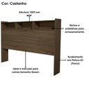 Ver imagem 4 de Cabeceira Queen 3 Nichos Mdf 165 Cm Melissa Castanho Decmade