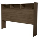 Ver imagem 1 de Cabeceira Queen 3 Nichos Mdf 165 Cm Melissa Castanho Decmade