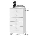 Ver imagem 3 de Cômoda de Bebê 5 Gavetas Branco