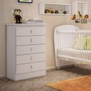 Ver imagem 1 de Cômoda de Bebê 5 Gavetas Branco