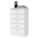 Ver imagem 2 de Cômoda de Bebê 5 Gavetas Branco