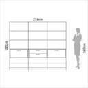 Ver imagem 5 de Estante 2 Portas 2 Gavetas Off White Freijó 216x32x185 cm Dalla Costa