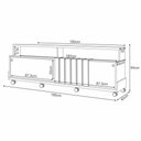 Ver imagem 4 de Rack Bancada para Tv 70 Pol com Rodízios Analu H01 Off White/cinamomo - Mpozenato