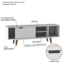 Ver imagem 6 de Rack para TV até 55 Polegadas 1 Porta 1 Prateleira Oregon Retrô 