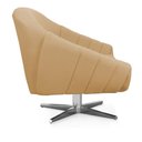 Ver imagem 5 de Kit 02 Poltronas Giratória Giovana Linho Base Cromada A27 Areia