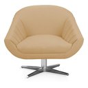 Ver imagem 6 de Kit 02 Poltronas Giratória Giovana Linho Base Cromada A27 Areia