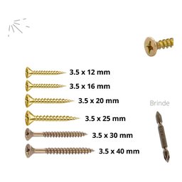 Kit Parafuso Madeira Chipboard Phs 3,5mm Varias Medidas 600p - 1