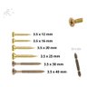 Kit Parafuso Madeira Chipboard Phs 3,5mm Varias Medidas 600p - 1
