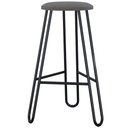 Ver imagem 3 de Kit 03 Banquetas Baixa Bar Cozinha Sala de Jantar Áris C01 Preto Linho Fendi Cinza - Lyam Decor