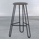 Ver imagem 2 de Kit 03 Banquetas Baixa Bar Cozinha Sala de Jantar Áris C01 Preto Linho Fendi Cinza - Lyam Decor