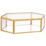 Porta Joias em Vidro Sextavado 6cmx20cmx13cm Mart Collection - 1