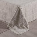 Ver imagem 7 de Kit Cobre Leito Colcha Lunar Casal 3 Peças 400 Fios Matelado Dupla Face - Bege - 100% Poliéster