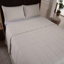 Ver imagem 3 de Kit Cobre Leito Colcha Lunar Casal 3 Peças 400 Fios Matelado Dupla Face - Bege - 100% Poliéster