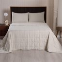 Ver imagem 2 de Kit Cobre Leito Colcha Lunar Casal 3 Peças 400 Fios Matelado Dupla Face - Bege - 100% Poliéster
