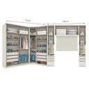 Ver imagem 3 de Quarto Modulado Casal Ambiente Composição 6.2 New Predileto 6 Peças Areia - Henn