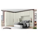 Ver imagem 1 de Quarto Modulado Casal Ambiente Composição 6.2 New Predileto 6 Peças Areia - Henn