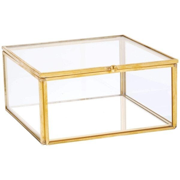 Porta Joias em Vidro Retangular 5,5cmx8,5cmx9,5cm Mart Collection - 1