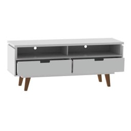 Rack Para TV até 55 Polegadas 2 Gavetas Lévis Retrô Olivar - 4 Rack Para TV até 55 Polegadas 2 Gavetas Lévis Retrô Olivar - 4