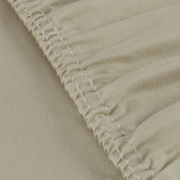 Roupa de Cama Solteiro 400 Fios 2 Peças 100% Toque Macio Cor:bege - 5
