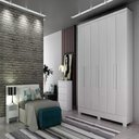 Ver imagem 2 de Guarda Roupa Milly 6 Portas 4 Gavetas Cor:branco