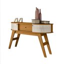 Ver imagem 2 de Aparador Decorativo Lauro 2 Portas Deslizantes Mdp 1 Gaveta Cinamomo/offwhite G97 - Gran Belo