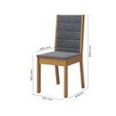 Ver imagem 4 de Conjunto Sala de Jantar Mesa Lana 120cm Tampo MDF Vidro Canto Reto 4 Cadeiras Evelin