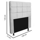 Ver imagem 4 de Cabeceira Estofada Espanha 140cm Casal para Cama Box Suede Cinza - Gat Magazine
