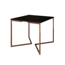 Ver imagem 1 de Mesa Jantar Industrial Preta Quadrada 90cm Base Cobre V