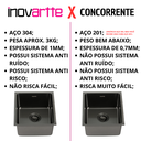 Ver imagem 2 de Cuba Aço Inox 304 Preta Black 44x38 Cm Moderna com Válvula Inovartte Icb13