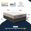 Ver imagem 3 de Cama Box Baú com Colchão Gazin de Espuma D28 Double Face Force Plus Casal 138cm