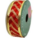 Ver imagem 1 de Rolos Fitas Aramada Enfeite Natal Gliter 2,5cm 3m Kit 10pçs