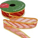 Ver imagem 2 de Rolos Fitas Aramada Enfeite Natal Gliter 2,5cm 3m Kit 10pçs