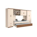 Ver imagem 1 de Quarto Infantil Chiara 2 Guarda Roupa de 2 Portas + Modulo Aéreo + Cama + Auxiliar Off White