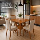 Ver imagem 4 de Mesa Quadrada Mabelly 90 cm - Cinamomo