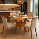 Ver imagem 1 de Mesa Quadrada Mabelly 90 cm - Cinamomo