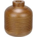 Ver imagem 1 de Vaso Decorativo de Madeira Natural 17x15x15cm Enfeite Sala Mesa Estante Aparador