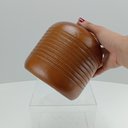 Ver imagem 4 de Vaso Decorativo de Madeira Natural 17x15x15cm Enfeite Sala Mesa Estante Aparador