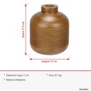 Ver imagem 7 de Vaso Decorativo de Madeira Natural 17x15x15cm Enfeite Sala Mesa Estante Aparador