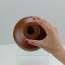 Ver imagem 5 de Vaso Decorativo de Madeira Natural 17x15x15cm Enfeite Sala Mesa Estante Aparador