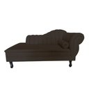 Ver imagem 3 de Recamier Decorativo Divã Amsterdã 187cm Lado Esquerdo Veludo Marrom