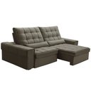 Ver imagem 1 de Sofá Retrátil Reclinável para Sala 3 Lugares 210cm Nebrasca F04 Veludo Marrom - Lyam Decor