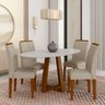 Mesa Oval com 4 Cadeiras Montana 1,36 Cin/off/bege - Móveis Arapongas Cinamomo/off White/bege 03 - 1