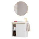 Ver imagem 1 de Kit Banheiro em Aço Jatoba 50cm com Lavatório Mont Branco - 103840 - Cozimax Kit Banheiro em Aço Jat