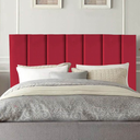 Ver imagem 2 de Cabeceira Estofada Cama Box Solteiro 90 Cm Karla Suede:vermelho