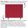 Cabeceira Estofada Cama Box Solteiro 90 Cm Karla Suede:vermelho - 5