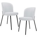 Ver imagem 1 de Kit 2 Cadeiras Sala de Jantar Estofada Gavi L02 Linho Cinza - Lyam Decor